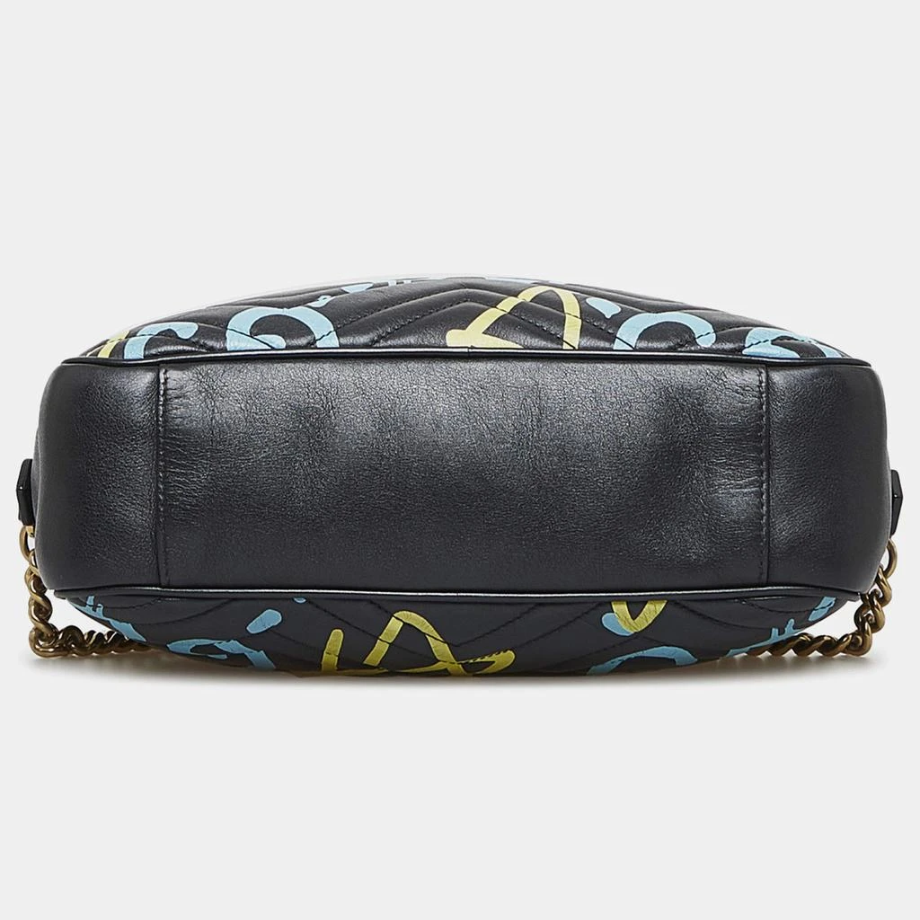 Gucci Gucci Black Leather Ghost GG Marmont Bag 5