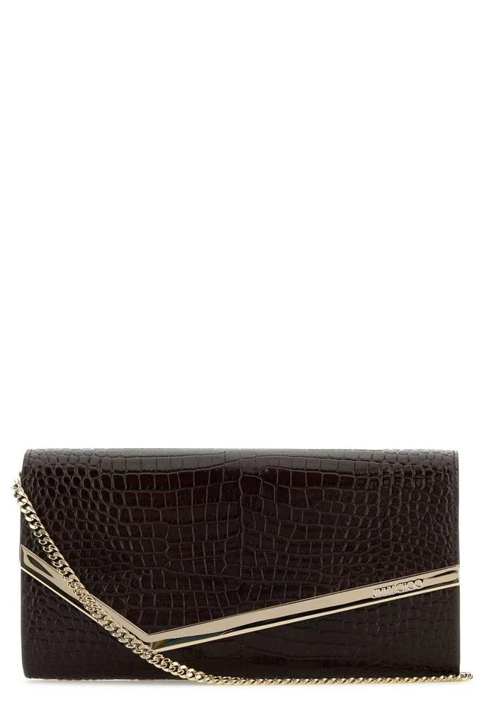 Jimmy Choo Jimmy Choo Emmie Logo Engraved Chain Linked Clutch Bag 1
