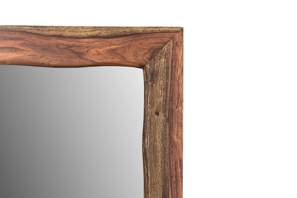 Hivvago 44" Dark Brown Solid Wood Framed Accent Mirror 4