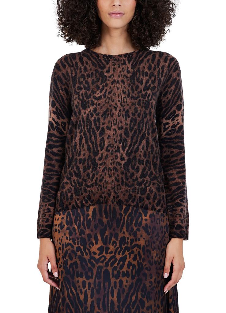 NOTSHY Tia leopard motif cashmere sweater