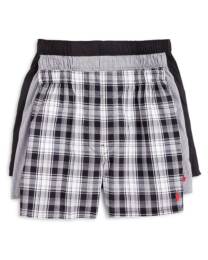 Ralph Lauren Classic Fit Woven Boxers, Pack of 3