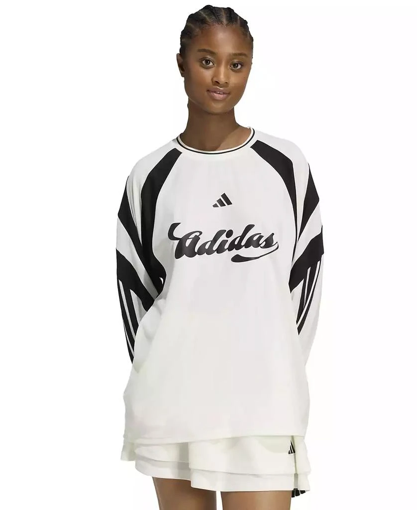 Adidas Women
s House of Tiro Long-Sleeve Jersey Top