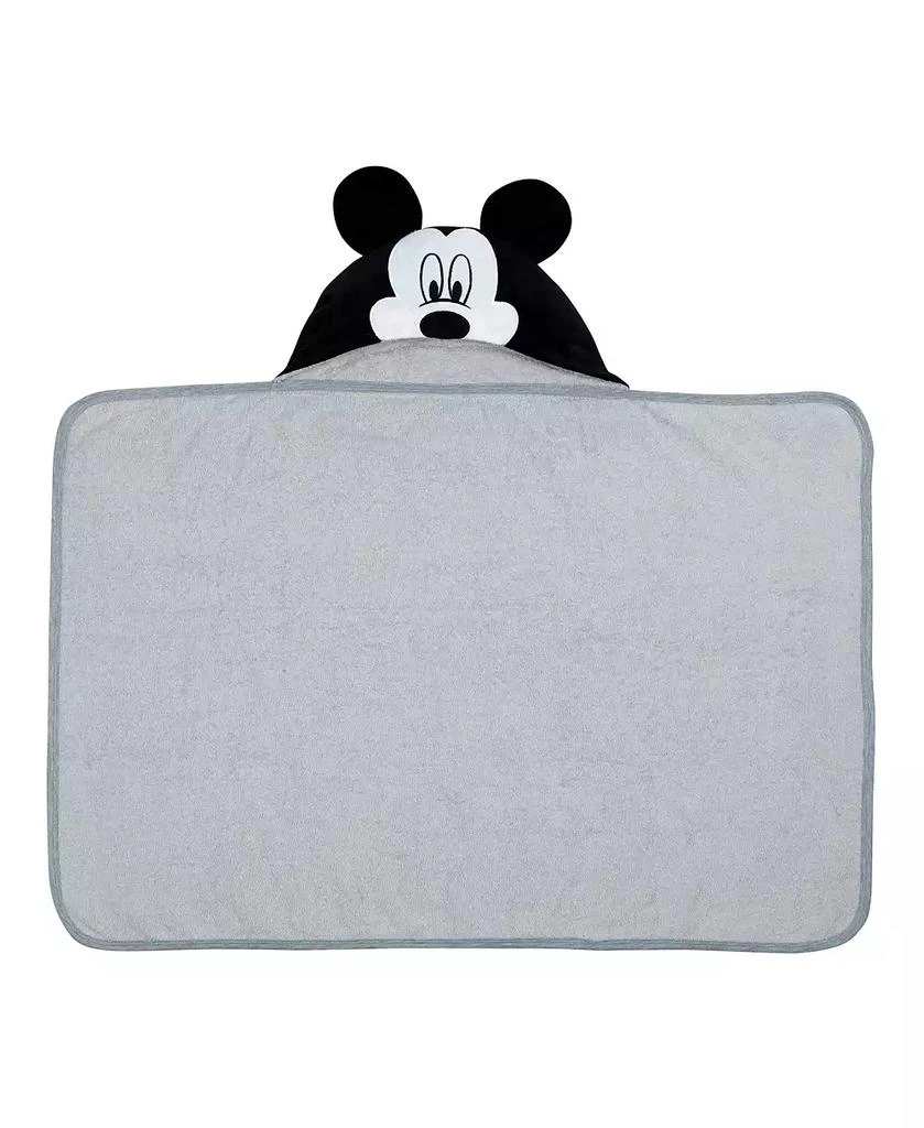 Lambs 
Ivy Baby Boys Disney Mickey Mouse Gray Cotton Hooded Bath Towel 4