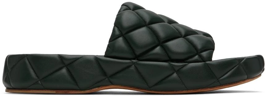 Bottega Veneta Khaki Padded Sandals 1