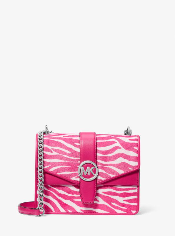 Michael Kors Greenwich Small Zebra Print Calf Hair Crossbody