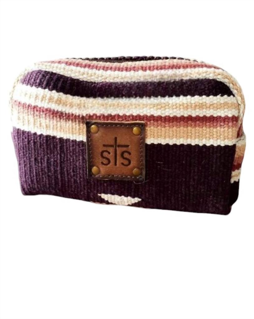 STS Ranchwear Women's Sioux Falls Cosmetic Bag In Brown/natural