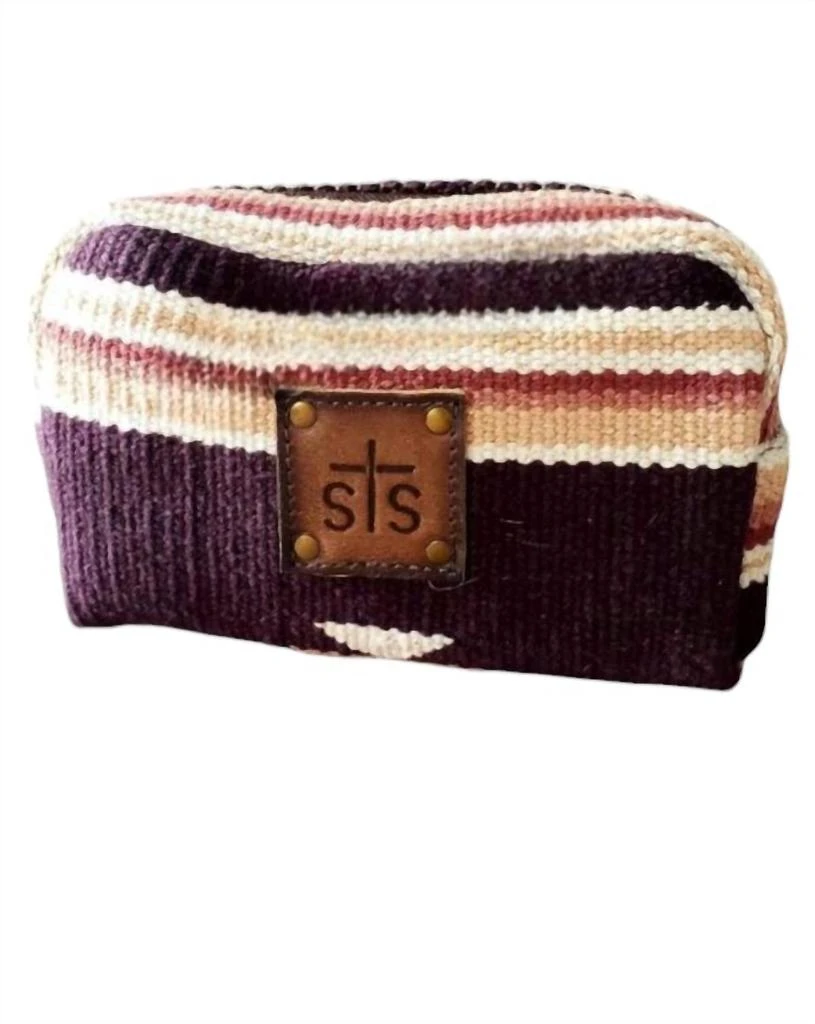 STS Ranchwear Women's Sioux Falls Cosmetic Bag In Brown/natural 1