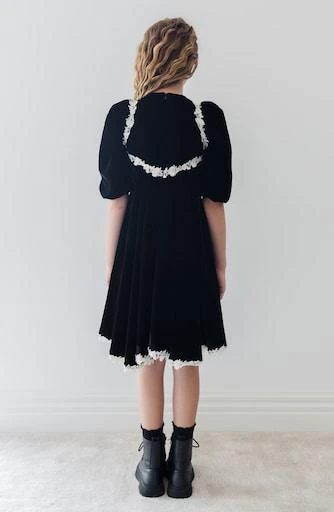 blue dress for baby girl Petite Amalie Marie Dress 4 / Black