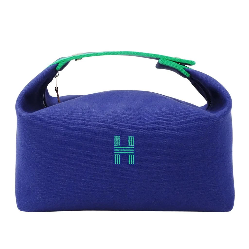 Hermes Marine blue Canvas Handbag Pouch (Pre-Owned)