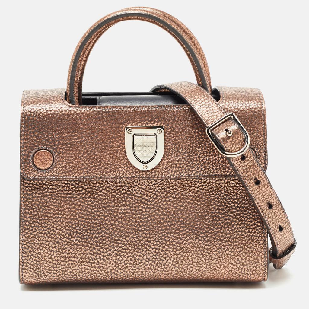 Dior Dior Bronze Leather Mini Diorever Tote