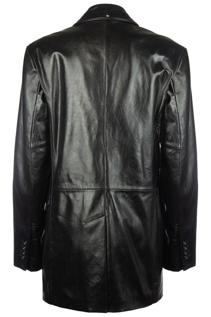 Shop Sportmax Teoria Single-Breasted Leather Jacket on Sale at