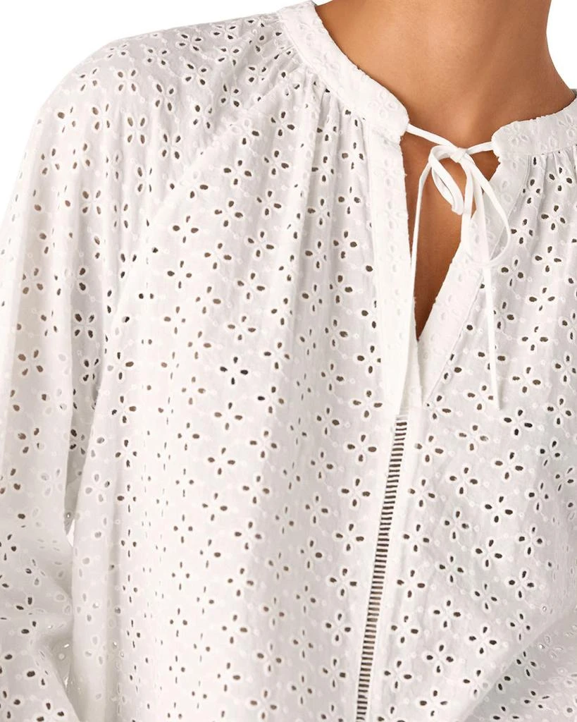 Whistles Broderie Split Neck Blouse 7