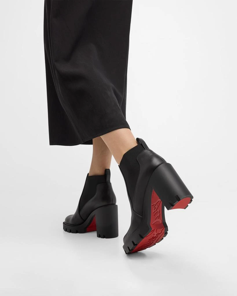 Christian Louboutin Marchacroche Leather Red Sole Chelsea Booties 2