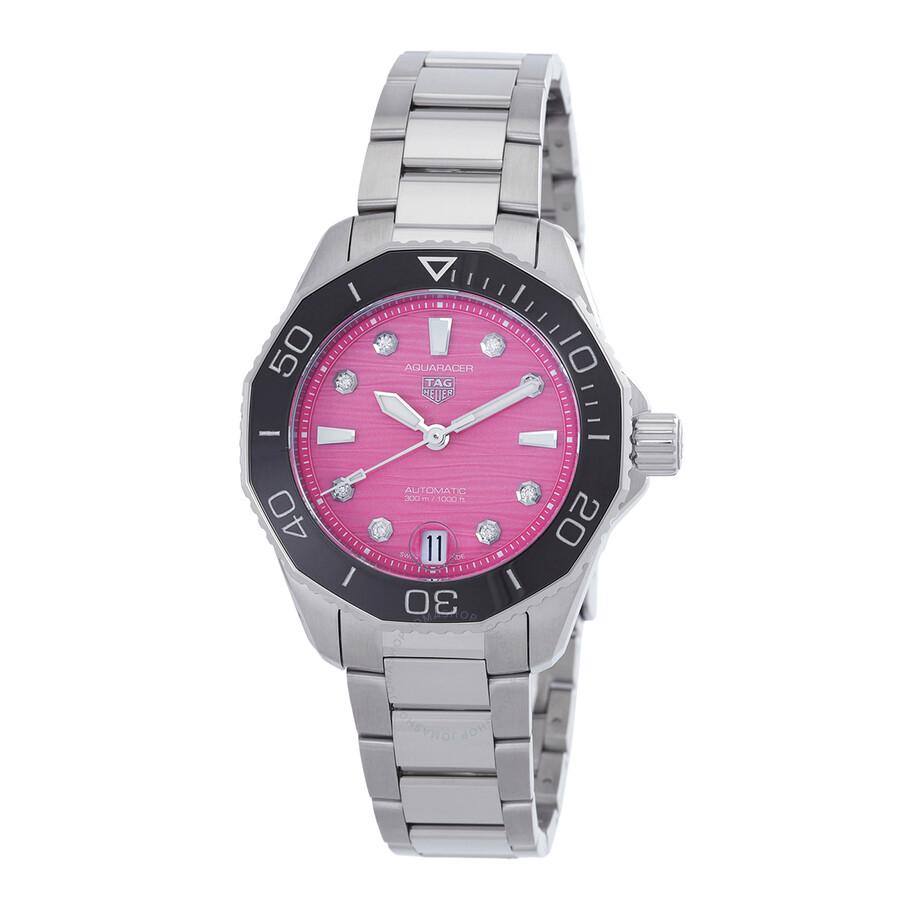 TAG Heuer Aquaracer Automatic Diamond Pink Dial Ladies Watch WBP231J.BA0618