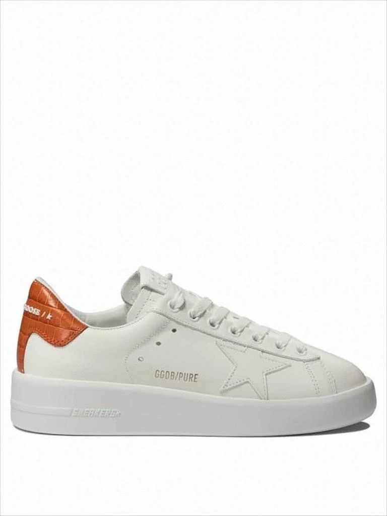 Golden Goose Smooth Leather Low-Top Sneakers with Textured Heel Tab