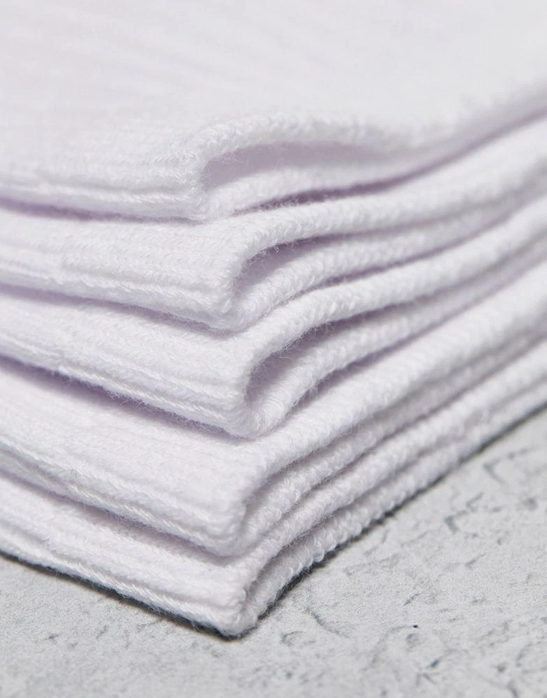 Weekday Weekday ribbed socks 5-pack in White 3
