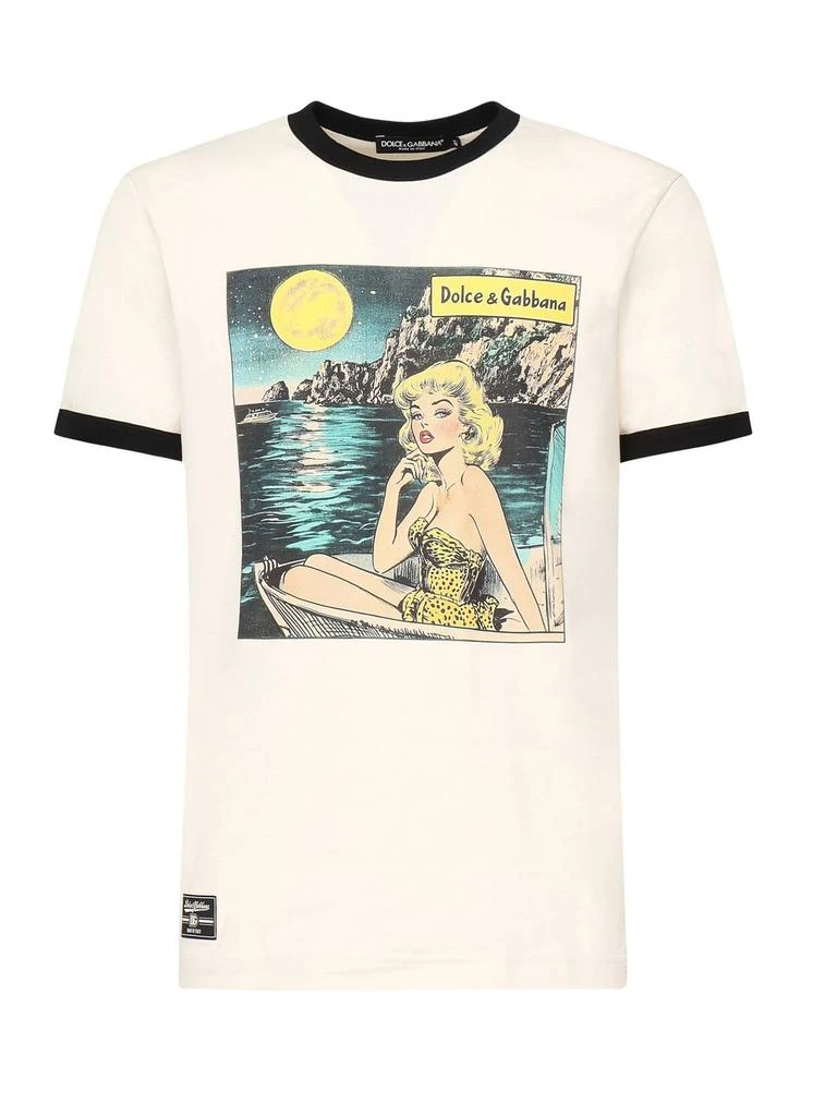 Dolce
Gabbana Dolce
Gabbana Graphic Printed Crewneck T-Shirt from Cettire