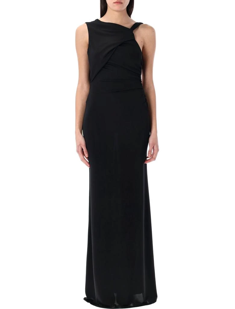 The Andamane Gray Polyester Long Dress
