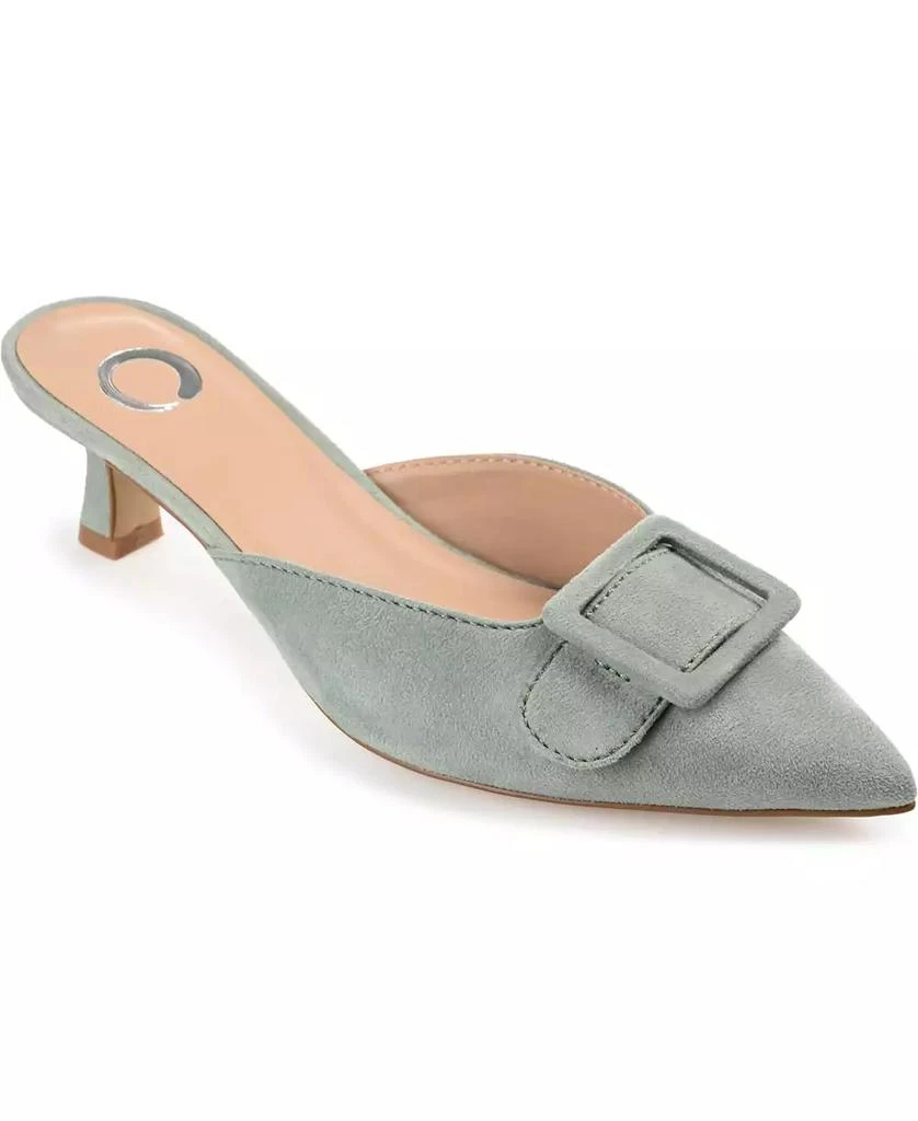 Journee Collection Women
s Vianna Buckle Slip On Heels