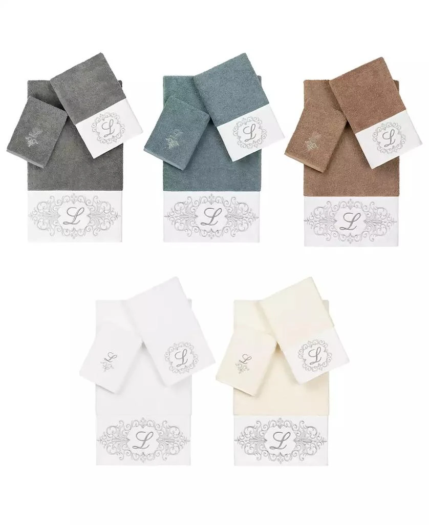 Linum Home Textiles Turkish Cotton Monica Embellished Towel 3 Piece Set - White 6