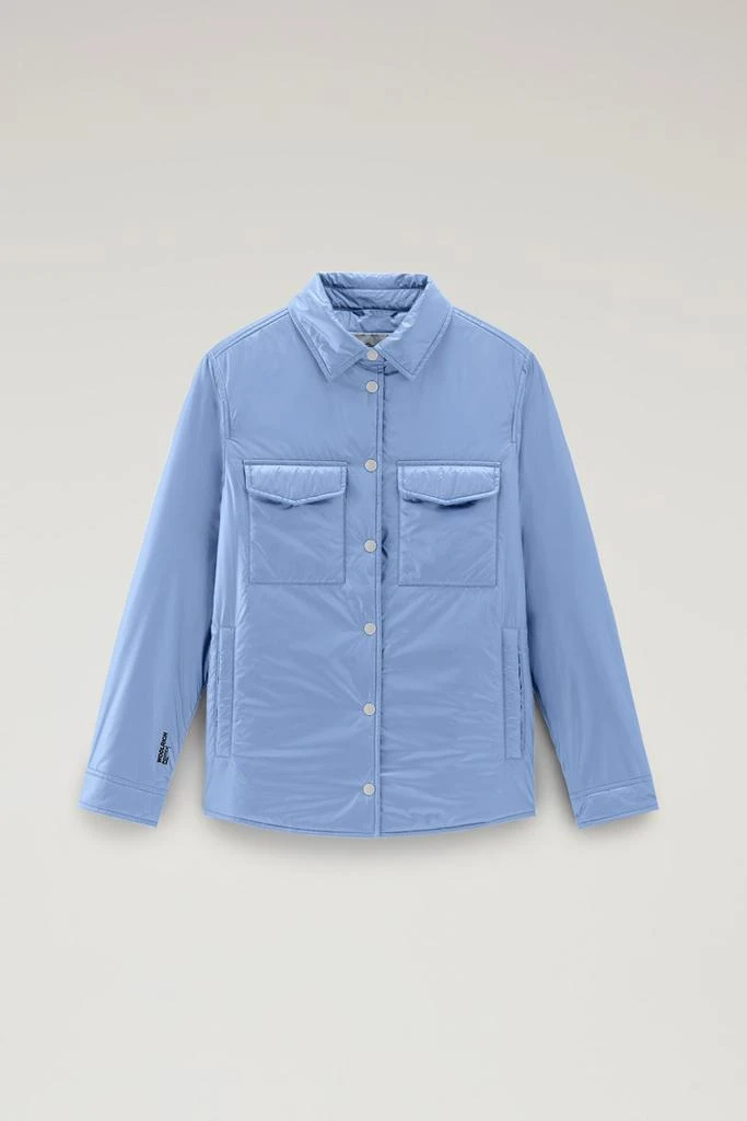 Woolrich Padded Overshirt in Recycled Pertex Quantum - Women - Blue 1