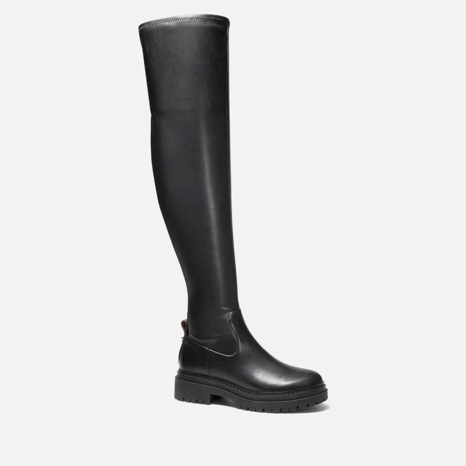 Michael Kors MICHAEL MICHAEL KORS WOMEN'S CYRUS LEATHER KNEE-HIGH BOOTS 2