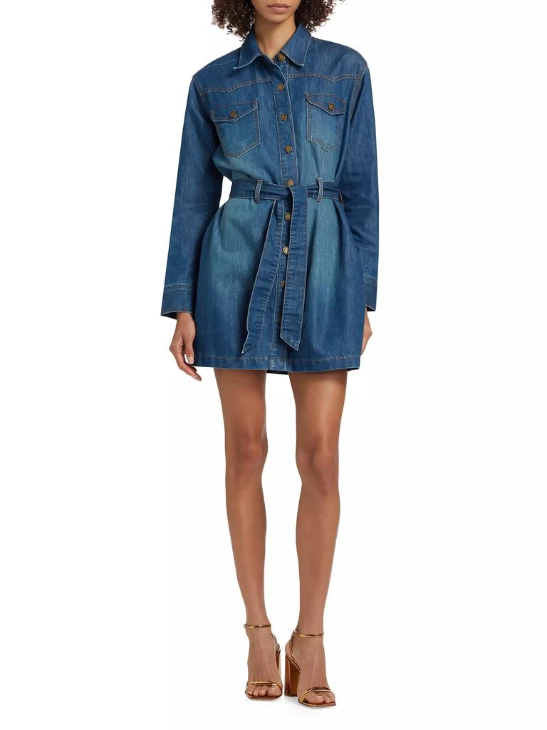 Ramy Brook Starling Belted Denim Minidress 2