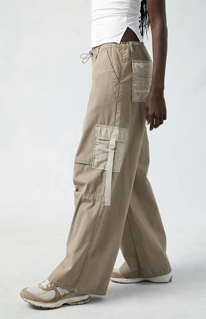 PacSun Brown Toggle Baggy Cargo Pants 3