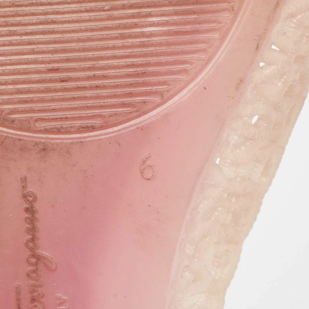 Salvatore Ferragamo Salvatore Ferragamo Beige Laser Cut Jelly Nilly Ballet Flats Size 36.5 8