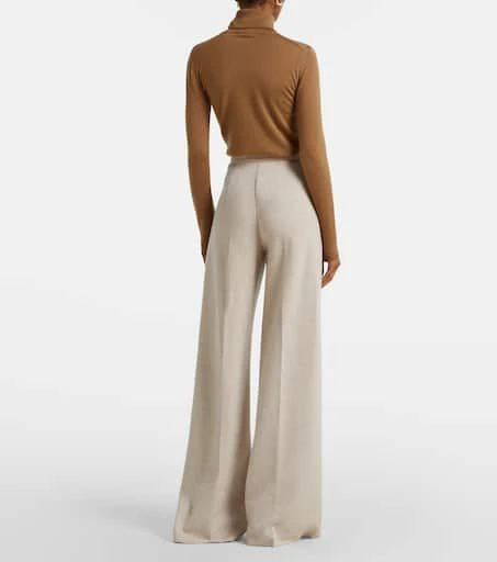 Max Mara Corea cotton and wool jersey wide-leg pants 3