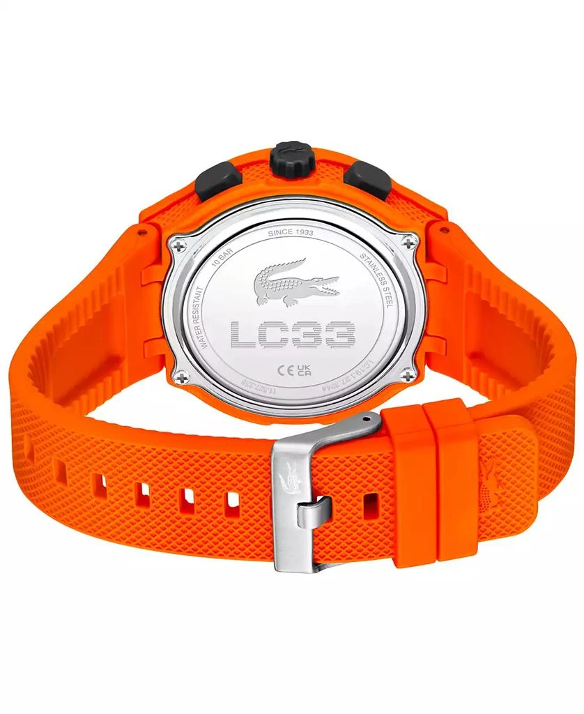 Lacoste Men's LC33 Orange Silicone Strap Watch 45mm 3