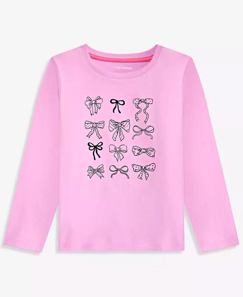 Epic Threads Girls' 5-20 Bows Long-Sleeve T-Shirt, Macy's Exclusive