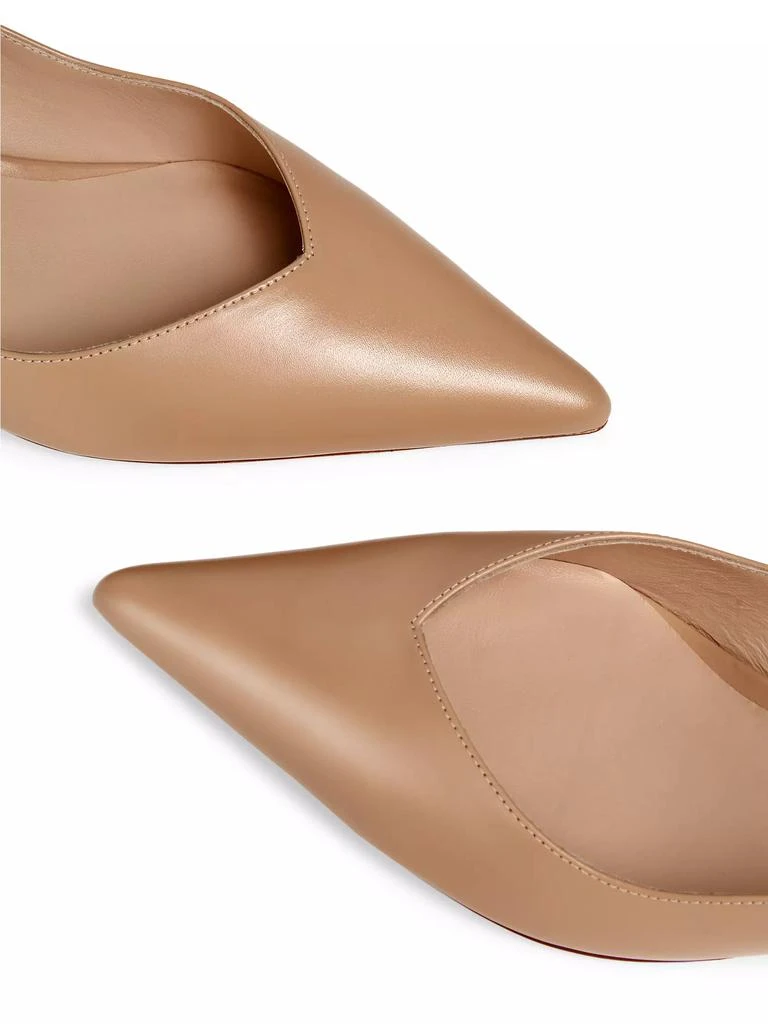 Stuart Weitzman Eva 35MM Leather Kitten-Heel Pumps 4