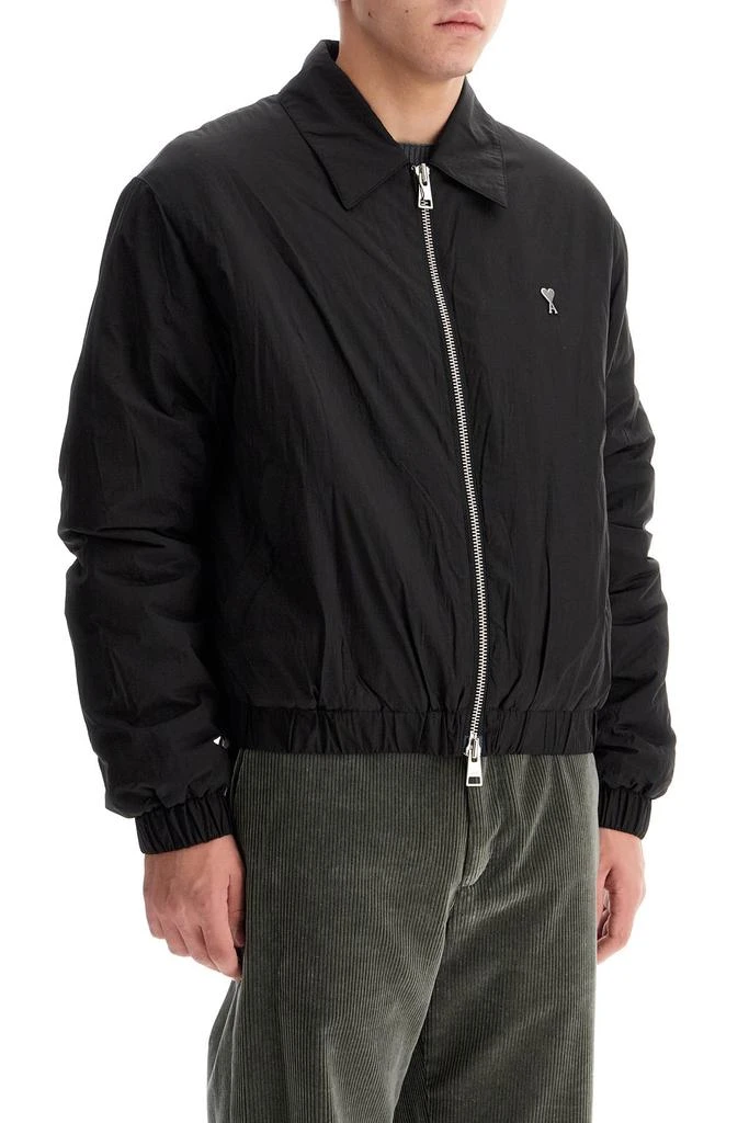AMI Crumpled Canvas Bomber Jacket 2