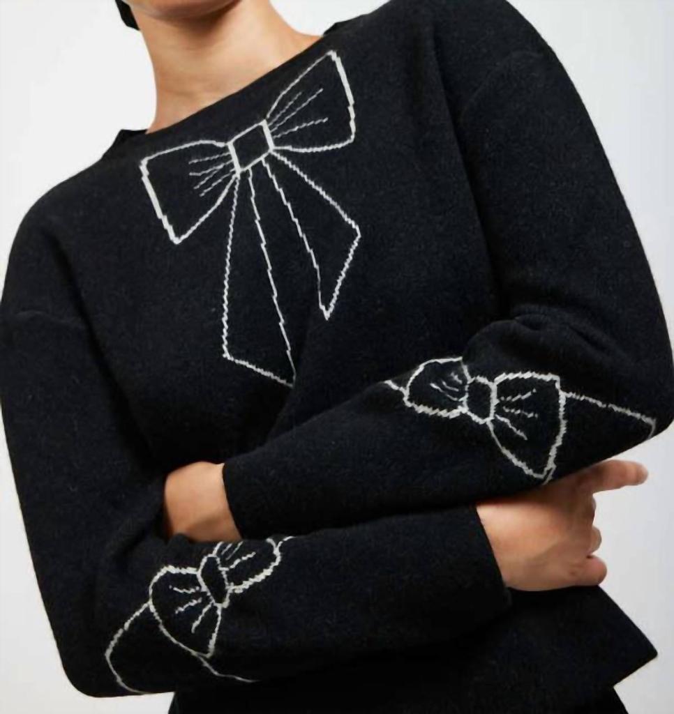 BATSHEVA Batsheva - Bow Jacquard Sweater