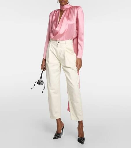 Magda Butrym Draped silk-blend blouse 2