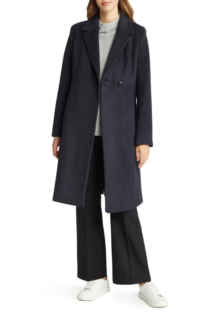 Cole Haan Asymmetric Slick Wool Blend Coat 1