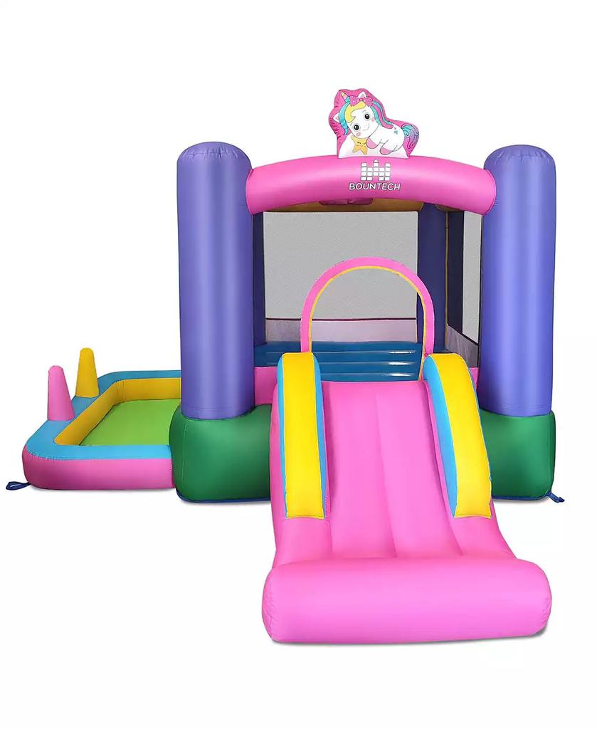 Costway Inflatable Bounce House Kids 6-in-1 Jumping Castle with Slide Ball Pit with 480W Blower