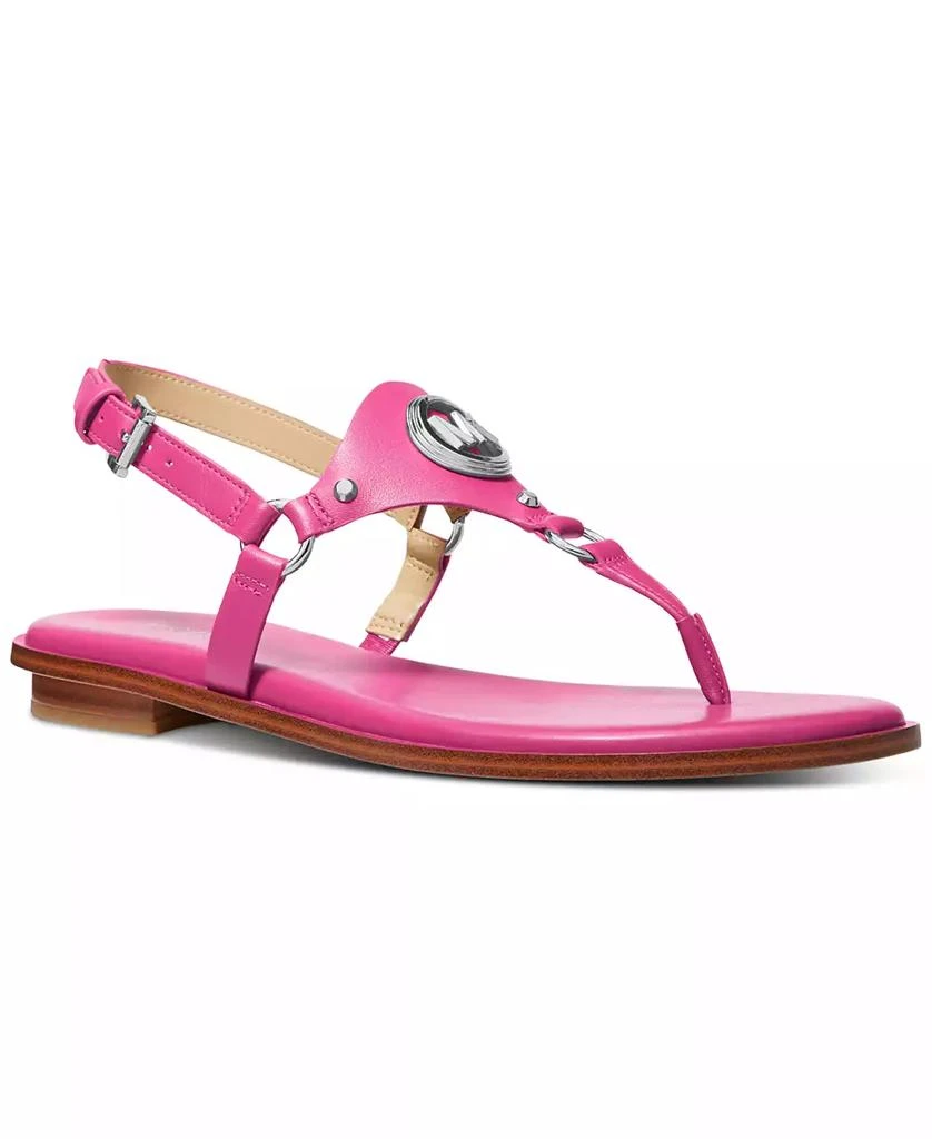 Michael Kors Casey Logo Leather Thong Sandals 1