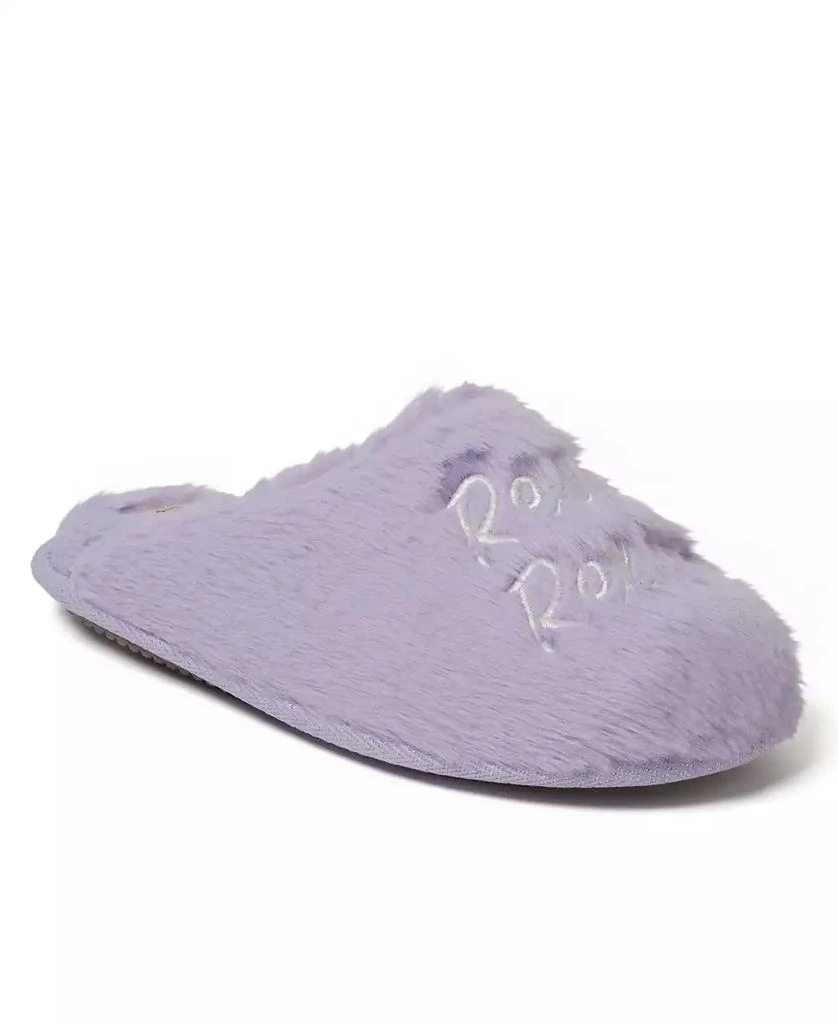 Dear Foams Women's Bailey Holiday Faux Fur Scuff Slippers 1