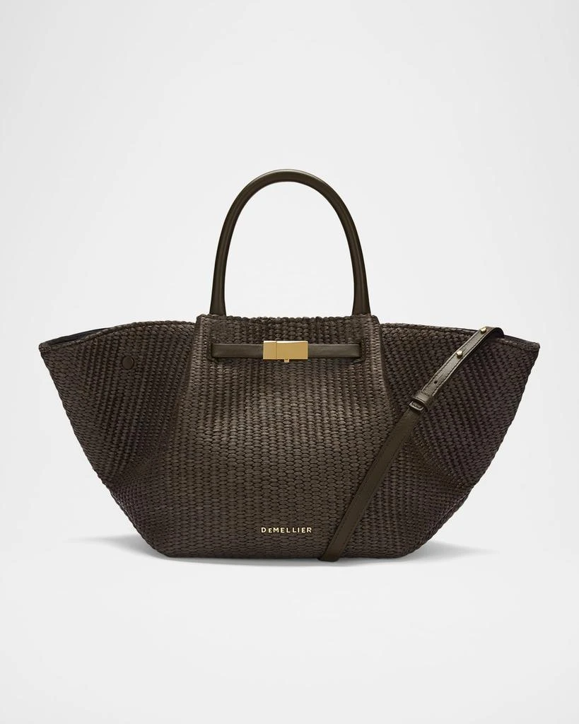 Demellier New York Midi Raffia Top-Handle Bag 1