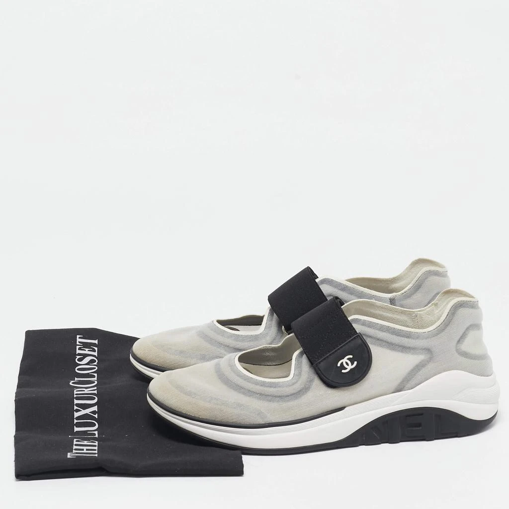 Chanel Chanel Grey/Black Mesh Slip On Sneakers Size 38 9