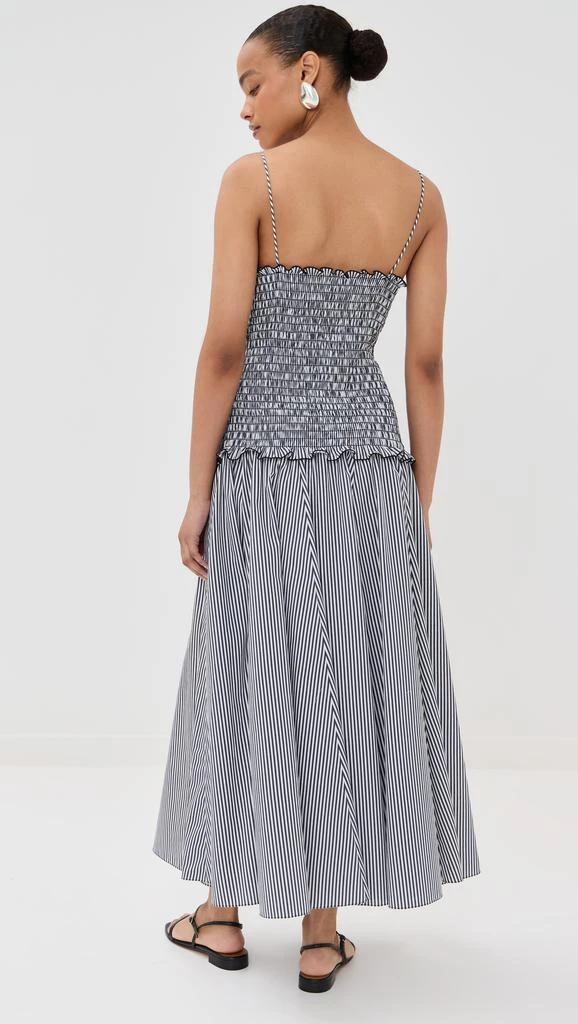 Brandon Maxwell The Josie Spaghetti Strap Dress with Smocked Bodice 4