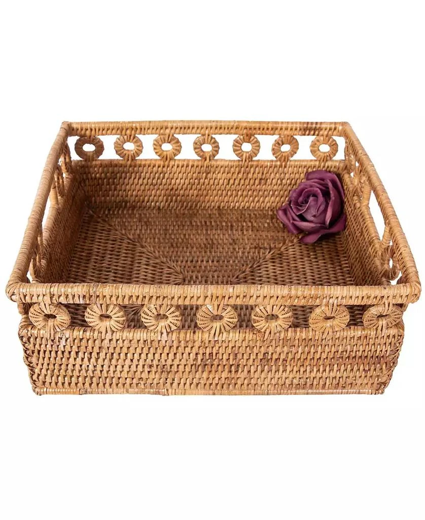 Artifacts Trading Company Inna Design Rectangle Basket with Cutout Handles 2