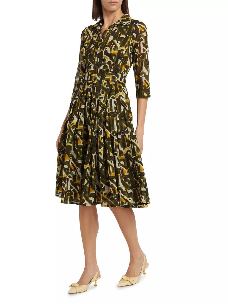SAMANTHA SUNG Audrey Dot Cotton Shirtdress 4