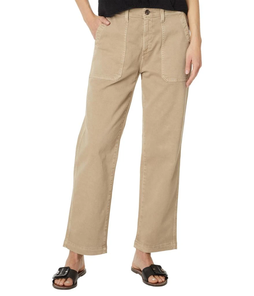 AG Jeans Analeigh High-Rise Straight Crop in Sulfur Desert Taupe 1