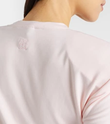 Magda Butrym Cropped floral-appliqué T-shirt 5