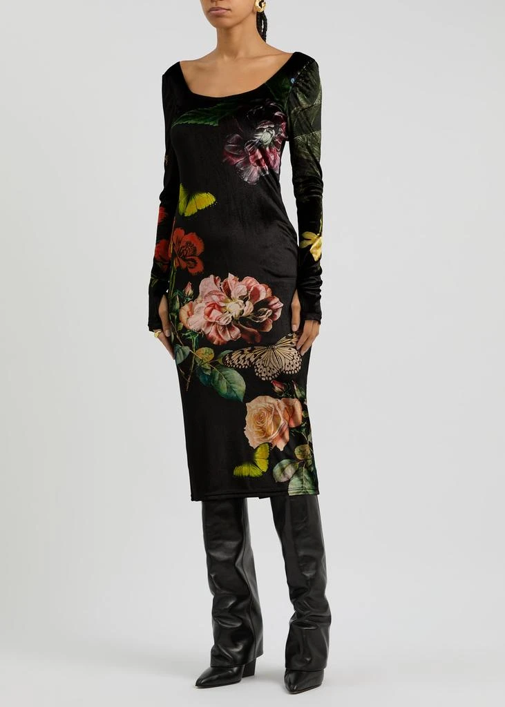 black midi dress a line The Linen A-Line Midi Dress