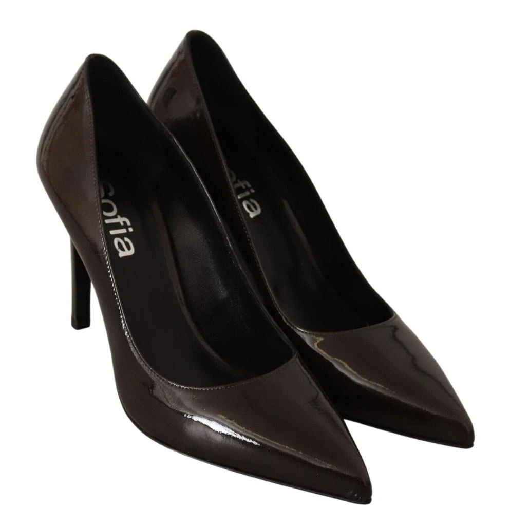 Sofia Sofia Elegant Brown Leather Heels Pumps 6