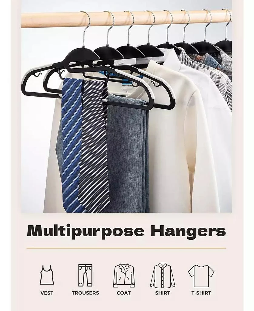 HOUSE DAY 16.3 Inch Heavy Duty 50 Pack Plastic Hangers 2